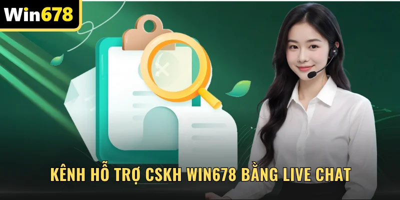 Kênh hỗ trợ CSKH WIN678 bằng live chat